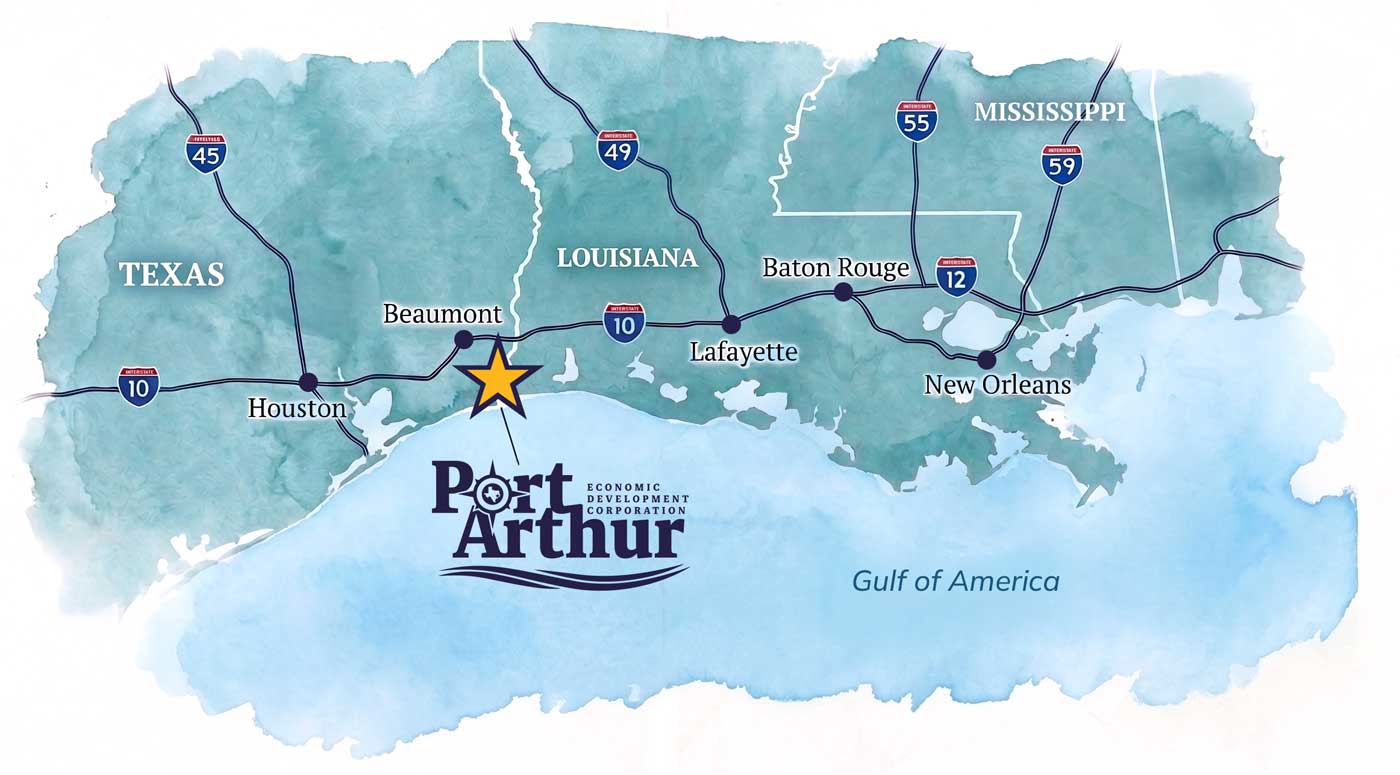 Port Arthur Regional Map